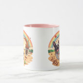 Joyful French Bulldog & Coffee Splash – Paws, マグカップ (中央)
