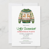 Joyful Funny Ugly Sweater Holiday Party Card 招待状 (正面)