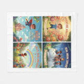 Joyful Garden Adventures for Kids & Pets フリースブランケット (正面(横))