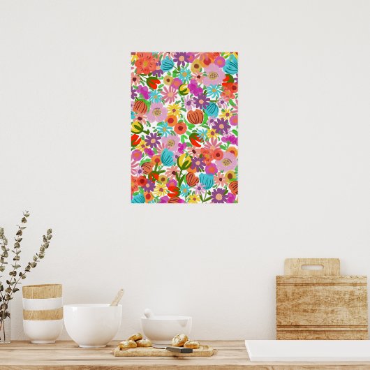 Joyful Garden Bloom ポスター (キッチン)