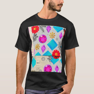 Joyful Geometric Bloom Pattern – Bubble Edition Tシャツ