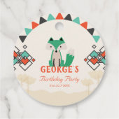 Joyful Geometric Shapesトライバルキツネありがとう フェイバータグ (裏面)