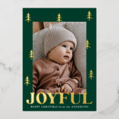 Joyful Green金ゴールドツリー2写真 箔シーズンカード (正面)