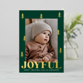 Joyful Green金ゴールドツリー2写真 箔シーズンカード (立ち正面)