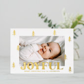 Joyful Green金ゴールドツリー2写真 箔シーズンカード (立ち正面)