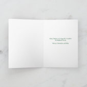 Joyful Green 3家族の写真折り畳みクリスマス シーズンカード (内部)