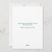 Joyful Green 3家族フォトコラージクリスマス シーズンカード (裏面)