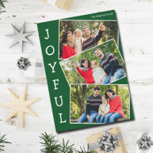 Joyful Green 3家族フォトコラージクリスマス