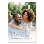 Joyful Green Romantic Photo テーブルナンバー (正面)