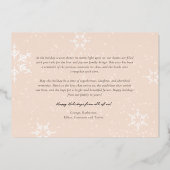 Joyful Hand Drawn Script Geometric Snowflake写真 箔シーズンカード (裏面)