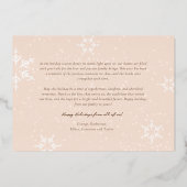 Joyful Hand Drawn Script Geometric Snowflake写真 箔シーズンカード (裏面)