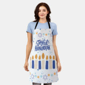 Joyful Hanukkah エプロン (着用した状態)