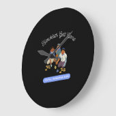 Joyful Hanukkah Kids ラージ壁時計 (傾斜)