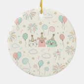 Joyful Happy New Year 2026 Name セラミックオーナメント (裏面)