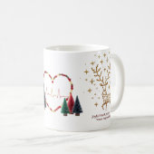 Joyful Heart Merry Mind Christmas Mug | Minimalist コーヒーマグカップ (正面右)