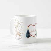 Joyful Heart Merry Mind Christmas Mug | Minimalist コーヒーマグカップ (正面左)