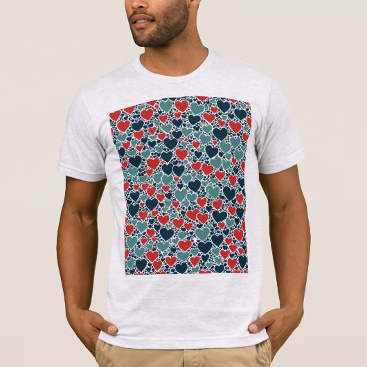 Joyful Hearts Overlapping and Interlocking Tシャツ (正面)