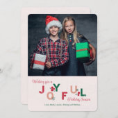Joyful Holidayフォトカード 案内状 (正面/裏面)
