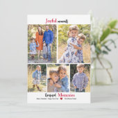 Joyful Holiday 5フォトグリーティングカード シーズンカード (スタンド正面)