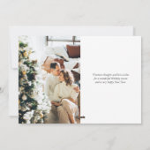 Joyful Holiday Christmas モダン Photo シーズンカード (裏面)