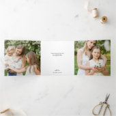 Joyful Holiday Christmas 12フォトホワイト 三つ折りクリスマスカード (内部)