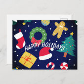 Joyful Holiday postcard ポストカード (正面/裏面)