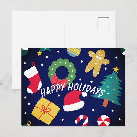 Joyful Holiday postcard ポストカード (正面/裏面)