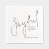 Joyful Holiday Wishes Foil Stamped Napkins 箔ナプキン (正面)