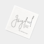 Joyful Holiday Wishes Foil Stamped Napkins 箔ナプキン (左)