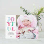 JOYFUL HOLIDAYSパステルお洒落ワンフォト シーズンカード (スタンド正面)