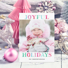 JOYFUL HOLIDAYSパステル水彩写真 シーズンカード