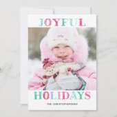 JOYFUL HOLIDAYSパステル水彩写真 シーズンカード (正面)