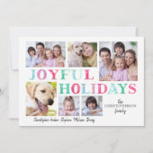JOYFUL HOLIDAYSパステル6フォトコラージュ シーズンカード (正面)