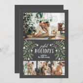 Joyful Holidaysフォトクリスマスカード シーズンカード (正面/裏面)
