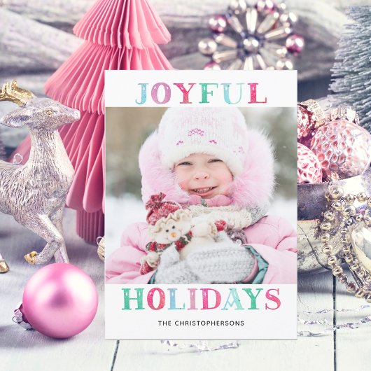 JOYFUL HOLIDAYS パステル水彩写真 シーズンカード