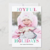 JOYFUL HOLIDAYS パステル水彩写真 シーズンカード (正面)