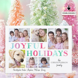 JOYFUL HOLIDAYS パステル6枚フォトコラージュ シーズンカード