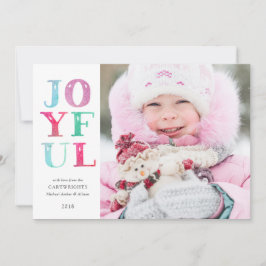 JOYFUL HOLIDAYS 幻想的なパステルカラーのフォトフレーム シーズンカード