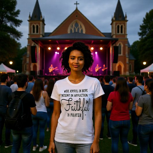 Joyful Hope Patient Affliction Faithful Prayer Tee Tシャツ