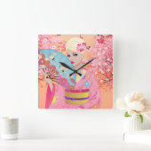 Joyful in Japan スクエア壁時計 (ホーム)