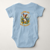 Joyful Jack Russell -ベビーパーソナライズされたボディスーツ ベビーボディスーツ (裏面)