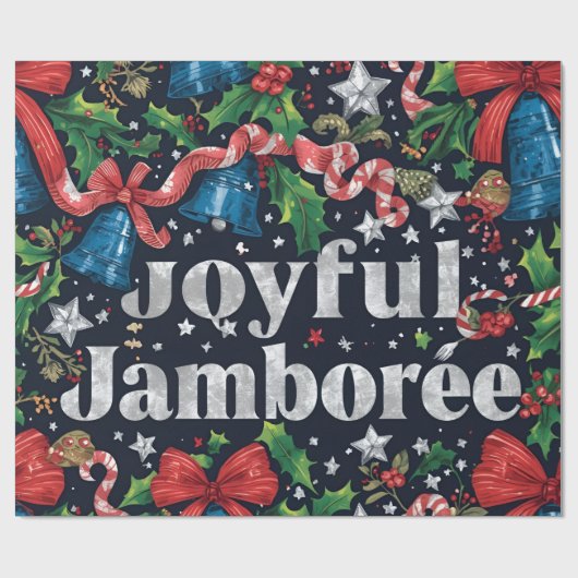 Joyful Jamboree Maximalist Holiday ラッピングペーパー (フラット)