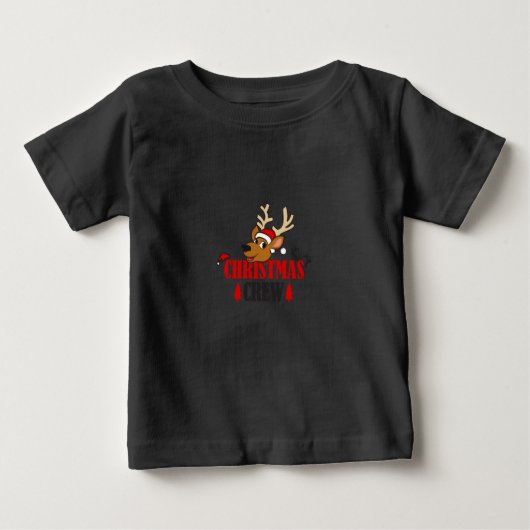 「Joyful Jingle Bubs:ベビーの初めてのクリスマスTee」 ベビーTシャツ (正面)