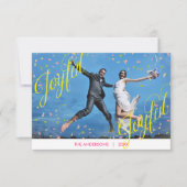 Joyful Joyful コンフェッティ 写真 - 3x5 クリスマスカード 招待状 (正面)