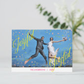 Joyful Joyful コンフェッティ 写真 - 3x5 クリスマスカード 招待状 (スタンド正面)