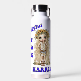 Joyful Kamala Harris President Hippie Boho ウォーターボトル