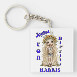 Joyful Kamala Harris President Hippie Boho キーホルダー