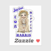 Joyful Kamala Harris President Hippie Boho シール (シート)