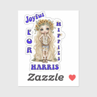 Joyful Kamala Harris President Hippie Boho シール