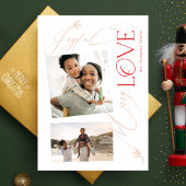 JOYFUL LOVEのメリー数々の写真モダン |クリスマス シーズンカード